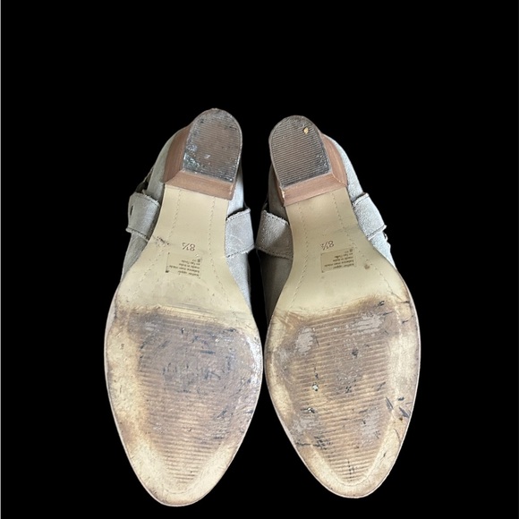 Tan Seychelles Booties buckle detail rear zip stack heel size 8.5 - Picture 5 of 6